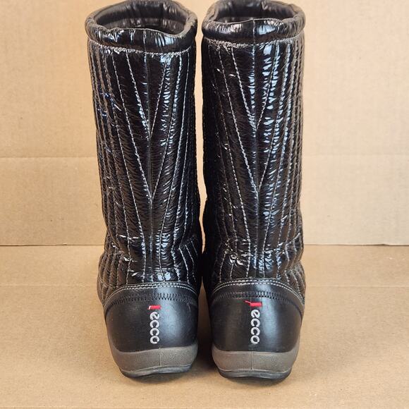 Ecco Waterproof Boots with Wool Lining Women’s SZ 8 Black EUC - Picture 11 of 14